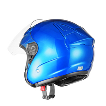 エアロフォルム ジェットヘルメット ブルー Lサイズ バイクパーツセンター_画像4