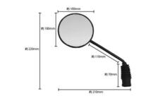 ラジカルタイプミラー　8ｍｍ　左右2本セット オフロードバイク・オフ車などに！ バイクパーツセンター_画像2