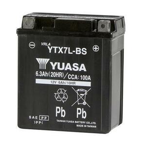 台湾ユアサ 液入り充電済 YTX7L-BS 届いてすぐ使える！1年保証 YUASA バッテリー バイクパーツセンターの画像2