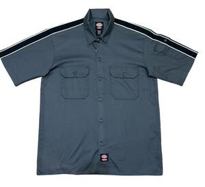 【新品】Supreme シュプリーム【Dickies Stripe S/S Work Shirt】2022年春夏 22SS 半袖 ワークシャツMサイズグレー×ブラック