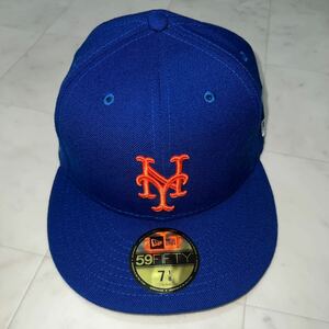 【極美品】NEW ERA ニューエラ × AWAKE アウェイク【59FIFTY CAP SUBWAY SERIES NEW YORK METS】キャップ56.8ｃｍブルー×オレンジ