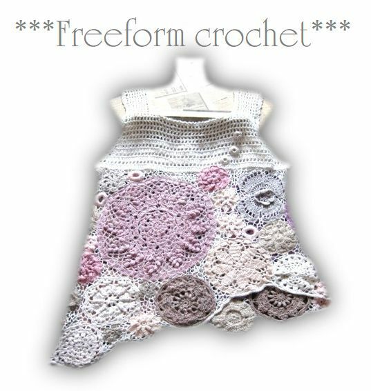 手編み◎Freeform Crochetのキャミチュニック◎ロングシーズン着用可