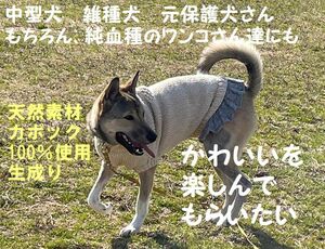 中型犬服●手編み●●おしゃれがしたい中型ワンコさんのお洋服●●保護犬/雑種犬★興奮を抑えます(個体差あり)■スカート