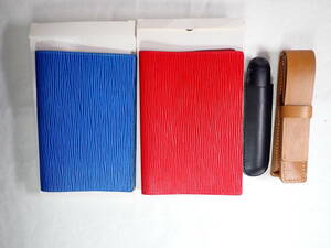  leather made book cover, pen case ①