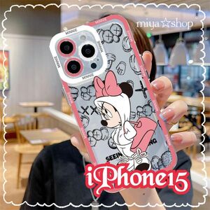 iPhone 15 ケース フード ミニー オシャレ 匿名配送 新品 可愛い かわいい 携帯ケース 