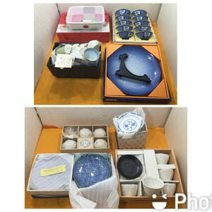  new goods unused Arita .HOYA other teacup & saucer tea cup medium-sized dish small bowl large plate other tableware together L