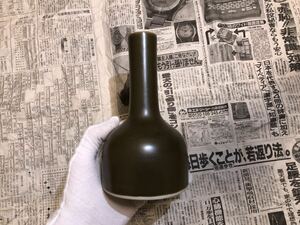 清 蕎麦釉　茶葉末釉　瓶　花入　時代物　中国美術　骨董品 唐物　染付