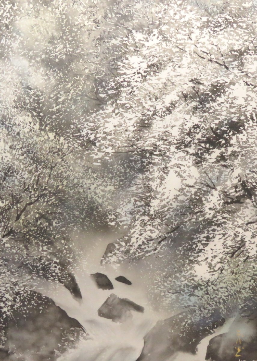 ◆◇ Rouleau suspendu Hidemitsu Suzuki Yukishin Shakugori Nouveau rouleau suspendu de l'artiste contemporain ◇◆ Hiver Peinture japonaise suspendue régulière JY1393, peinture, Peinture japonaise, paysage, Fugetsu