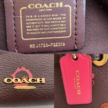 COACH コーチ 2way ハンドバッグ バッグ 小さめ J1723-F22318 ブラウン 花柄 ファッション 鞄 レディース オシャレ　【S80743】_画像8