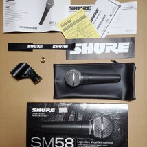 マイク　Shure　SM58－LCE　ボーカル用ダイナミックマイクロフォン　動作確認済み　極上美品　④　_画像1