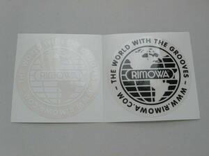 ( large )RIMOWA Rimowa sticker seal white black set 2 pieces set unused goods 
