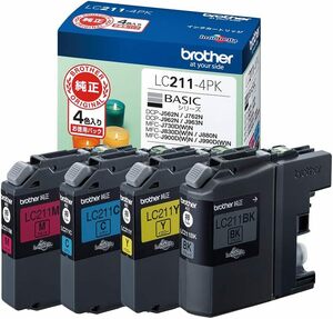 【brother純正】インクカートリッジ4色パック LC211-4PK