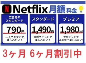 ３ヶ月6ヶ月コメント下さい netflix 4k premium ネットフリックス 　 u-next spotify disney plus ディズニープラス