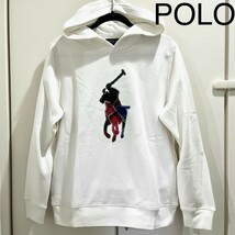 ポロ ラルフローレン 新品 POLO ポロベアー パーカー 裏起毛 ゴルフ 日本未入荷 プレゼント 正規品 ブランド メンズ ホワイト 刺繍 白_画像1