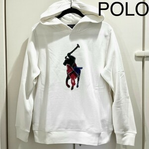 ポロ ラルフローレン 新品 POLO ポロベアー パーカー 裏起毛 ゴルフ 日本未入荷 プレゼント 正規品 ブランド メンズ ホワイト 刺繍 白