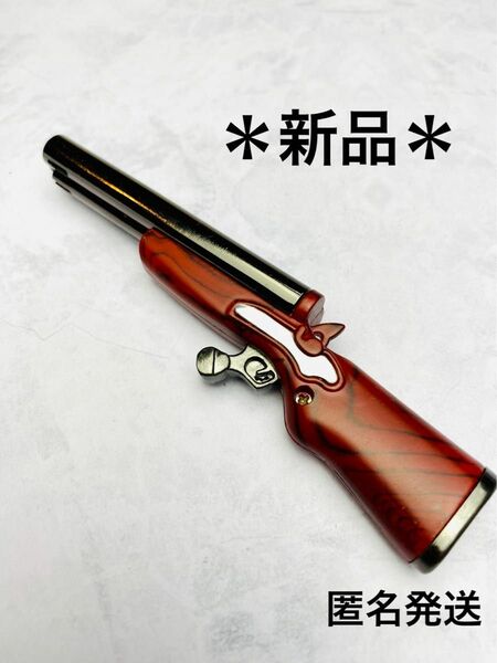 新品未使用ダブルバレル猟銃型ライターガスライターハンドガン型ライターダブルフェア