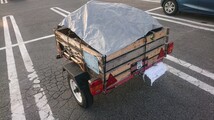 軽トレーラー コンパクト カーゴトレーラー サントレックス 車検付き 軽量トレーラー キャンプ アウトドア薪運び等 検索ブラストトレイル_画像3