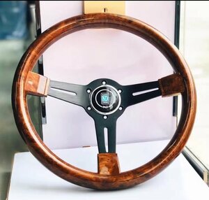 新品 NARDI 車ハンドル ステアリング スポーツステアリングホイール ドリフト 350mm（14インチ） 高さ9cm レース用 FXP4