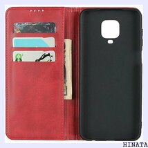 Eastwave Redmi Note 9S 6.67 置きスタンド機能 人気 おしゃれ 二つ折り 5色 レッド 197_画像2