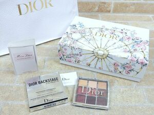 未使用品! Dior/ディオール バックステージ アイ パレット 004 ローズウッド / ギフトボックス 花柄 箱 【6671y1】