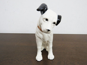 ビクター犬　ニッパー犬　高さ約21cm 昭和レトロ　置物　陶器　インテリア　Victor ☆中古品　