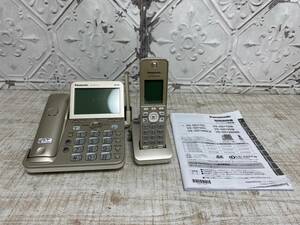  ★a-27【美品】panasonic パナソニック コードレス電話機 VE-GD77-N/KX-FKD556-N1 シャンパンゴールド 親機 子機セット 取説書有 