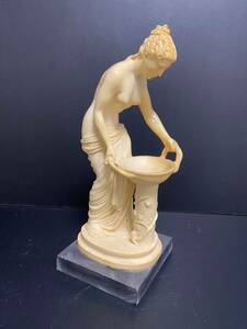 ★a-110　イタリア製 A.Santini サンティーニ 裸婦像 女性像 32.5cm オブジェ 石膏像 西洋彫刻 インテリア オブジェ 置物 ビンテージ