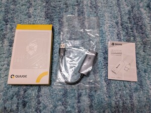 0603u1541　QUUGE 有線LANアダプター 2.5Gbps 超高速通信 USB LAN変換アダプター 2500Mbps USB3.0 RJ45