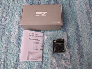 0603u2002　EZDIY-FAB PCI Express用 電源変換アダプタ 12VHPWR 12+4ピン180度角度コネクタ