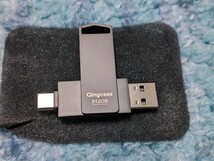 0603u2749　Qingcess USBメモリ 512GB 3in1 USB3.0＆Type-C & Lightning_画像2