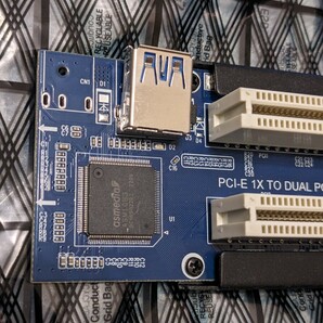 0603u1349 PCI-E Express X1 USB拡張カード 3.0ケーブル付き デュアル PCI ライザー エクステンダ インターフェースカードの画像6