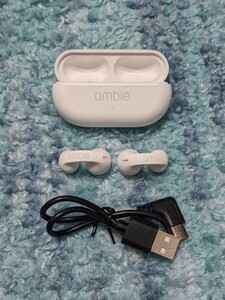 0603u2748　ambie AM-TW01 sound earcuffs （アンビー サウンド イヤカフ） WHITE 耳をふさがないながら聴き 完全ワイヤレス