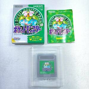 ■動作確認済み■GB■ 任天堂 ポケットモンスター 緑 GAME BOY　ゲームボーイ ソフト ポケモン 初代 ピカチュウ ニンテンドー Nintendo