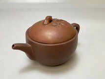 B0352A4 紫砂壺 蜀山名壺 「貞製」後手急須 茶道具 煎茶道具 茶注 茶器 中国美術 時代物_画像4