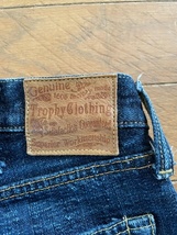 トロフィークロージング　ダブルニー　ナローダートデニム　サイズ３２　TROPHY CLOTHING W KNEE NARROW DIRT DENIM_画像3