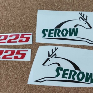 SEROW 225 セロー 切文字ステッカー  タンク サイドカバー用 緑の画像1