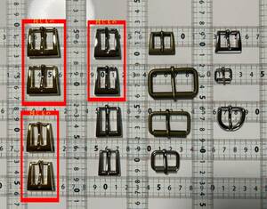 送料185円☆【バックル №100 いろいろ15個】 美錠 尾錠 レザークラフト材料