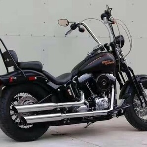 シーシーバー バックレスト Harley FLSTF FATBOY 2006年-黒a34の画像6