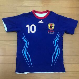 KIRIN x adidas リバーシブル 日本代表 Tシャツ 中古 アディダス サッカー サムライブルー