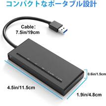 SDカードリーダー、7 in 1 USB3.0 カードリーダー SD/Micro SD/CF/XD/MS/MMCカメラメモリカード用_画像2