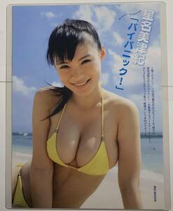 【厚手ラミネート加工】星名美津紀　水着　A4変サイズ　雑誌切り抜き ４ページ FRIDAY２０１２年１１月２日号【グラビア】-G9