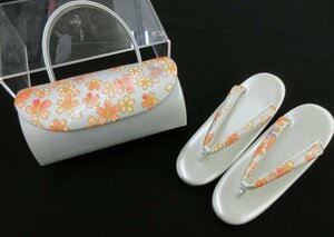 inagoya* with translation special price *[ long-sleeved kimono for * zori bag set ]24cm enamel new old goods woman wedding coming-of-age ceremony graduation ceremony y9237zb