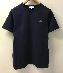 ◆LACOSTE ラコステ TH5845 クルーネック ロゴ刺繍 Tシャツ ネイビー サイズ 4