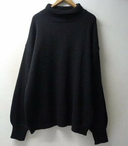 ◆ASTRONOMY タートルネック オーバーサイズ ニット セーター 黒 サイズL 美