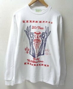 ◆◆ARIES アリーズ ハンドサイン カットソー　ロンT 長袖 Tシャツ 白 サイズM 美