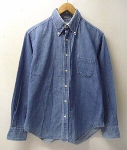 ◆INDIVIDUALIZED SHIRTS インディビジュアライズドシャツ ポケット付き デニム BD シャツ インディゴ サイズ16/33 INDIGO