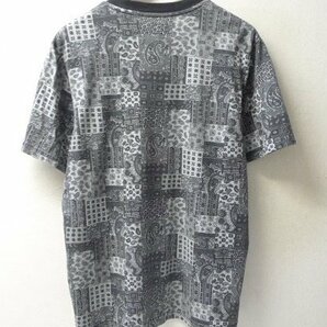 ◆国内正規 Supreme シュプリーム 19ss Patchwork Paisley S/S Top Tee バンダナ ペイズリー パッチワーク 柄 ロゴ刺繍 Tシャツ 黒 S 美の画像3