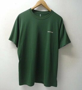 ◆mont-bell モンベル XL 美品 WIC.T ワンポイントロゴ 1114110 HCH Tシャツ グリーン サイズXL