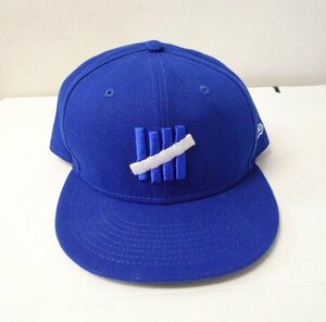 ◆ニューエラ アンディーフィーテッド UNDEFEATED x New Era キャップ サイズ7 5/8 60.6 美品 ブルー系