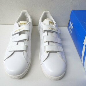 ◆adidas アディダス 2009年製 新品 29cm STANSMITH スタンスミス コンフォート SMITH CMFT 2 J ベルクロ レザー スニーカー 白 サイズ11の画像2